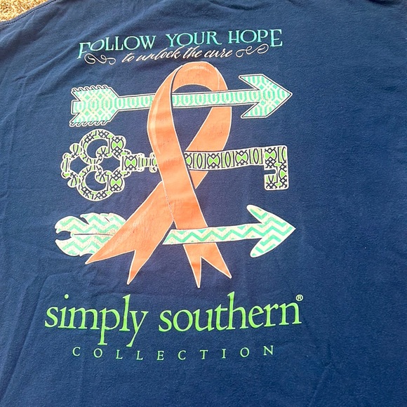 Simply Southern Breast Cancer Awarness T-shirt Follow Your Hope Pink sz XL GUC - Picture 5 of 13